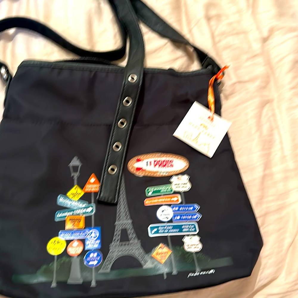 Mark Labat brand new bag purchased at Paris airport